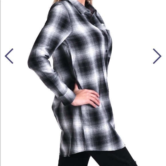 Fox Racing Womens Long Flannel Shirt/dress - Picture 5 of 15